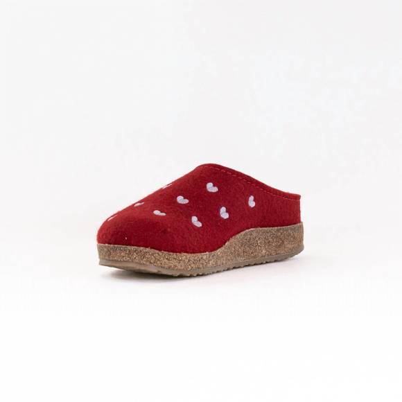 NEW HAFLINGER women's cuoricini clogs in red - Picture 4 of 6